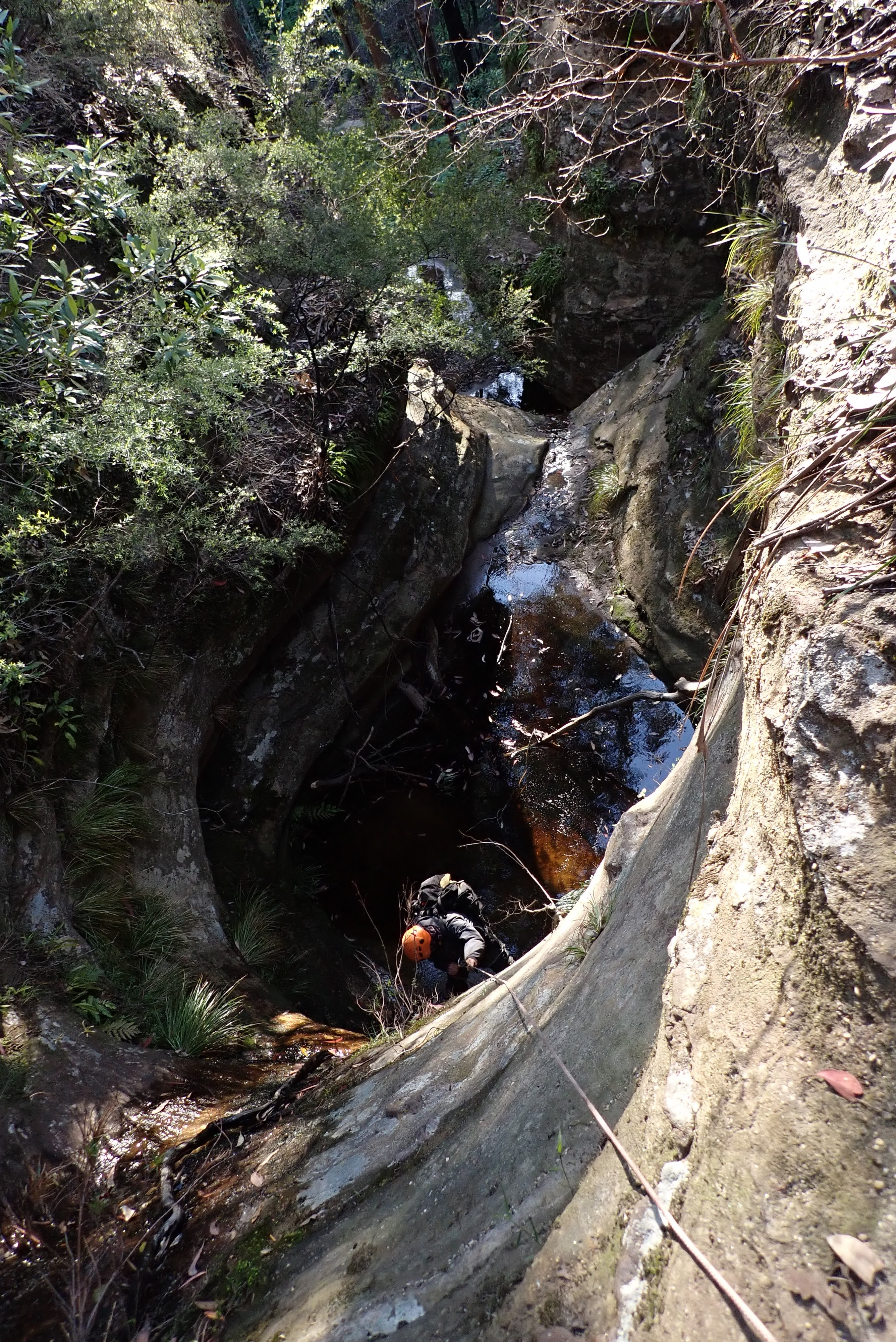One of the abseils in the side ck.